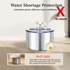 2.2L Pet Water Feeder With Transparent Window Silent Filter With Faucet Stainless Steel Automatic Dog Drinking Fountain 4