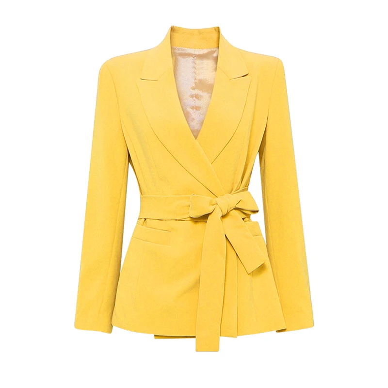 Four Seasons Women's Blazer Collar 1 Button Coat Commuter Dinner Tailored Lady Slim Fit Pink Jacket