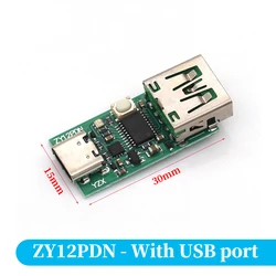 USB - C Fast Charging Trigger and Power Switch Converter - 5 Pcs (ZY12PDN with USB)