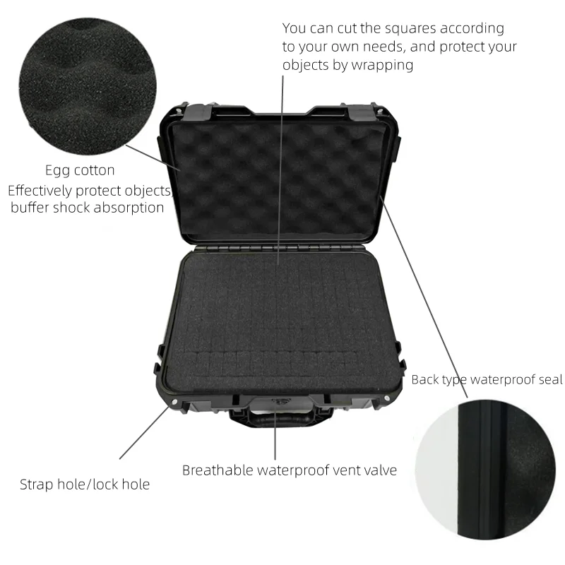 130x90x48mm Safety Instrument Tool Box Protective Waterproof Toolbox