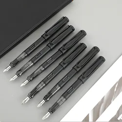 Set of 6 Flat Tip Calligraphy Pens for Artistic Parallel Writing and Gothic Lettering (Black)