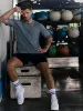 ZengVee 3 Pack Mens Running Shirts, Workout Tops Men Sport Fitness Shirts Gym Tops Men Crew Neck Breathable T-Shirt 3