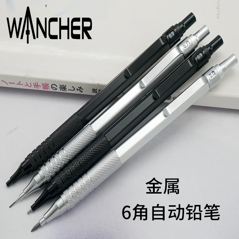 금속 자동 연필 개폐식 긴 바늘 팁 핸드 페인팅 드로잉 포켓 연필 0.3/0.5/0...