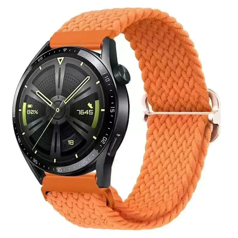 Braided Loop Breathable Sport Wristband Bracelet, 20mm/22mm Band
