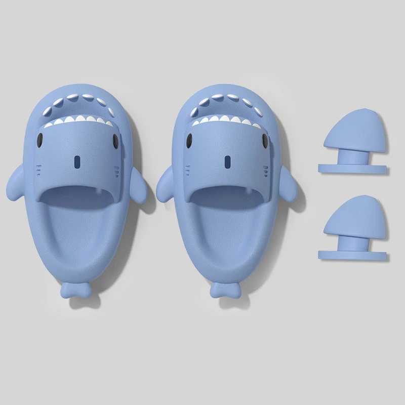 Description Picture 2 of itemGacimy Summer Shark Sandals For Children Soft Kid Thick Bottom Outdoor Beach Slides Boys Girls Cute Cartoon Shark House Slippers