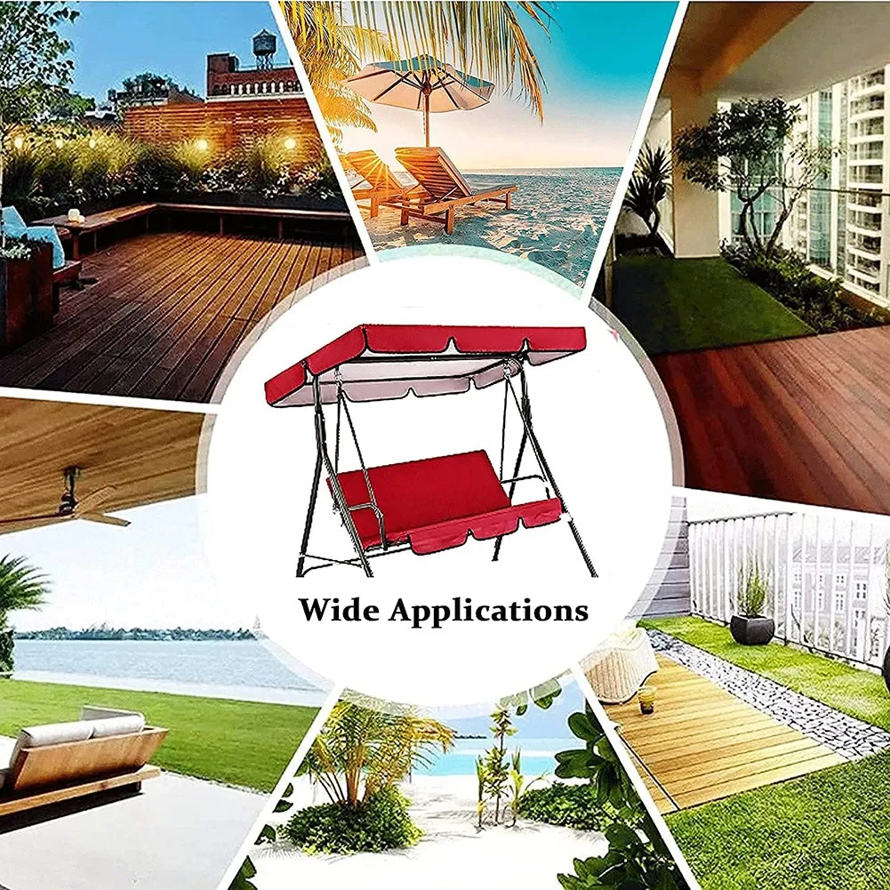 

Swing Bench Chair Cover Kit Oxford Cloth Protector Replacement Sun Shade Waterproof High Quality Outdoor Kit New