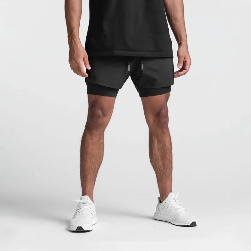 Double-Layer Sport Shorts: Quick-Dry 2-in-1 Fitness Shorts for Men - true deals club