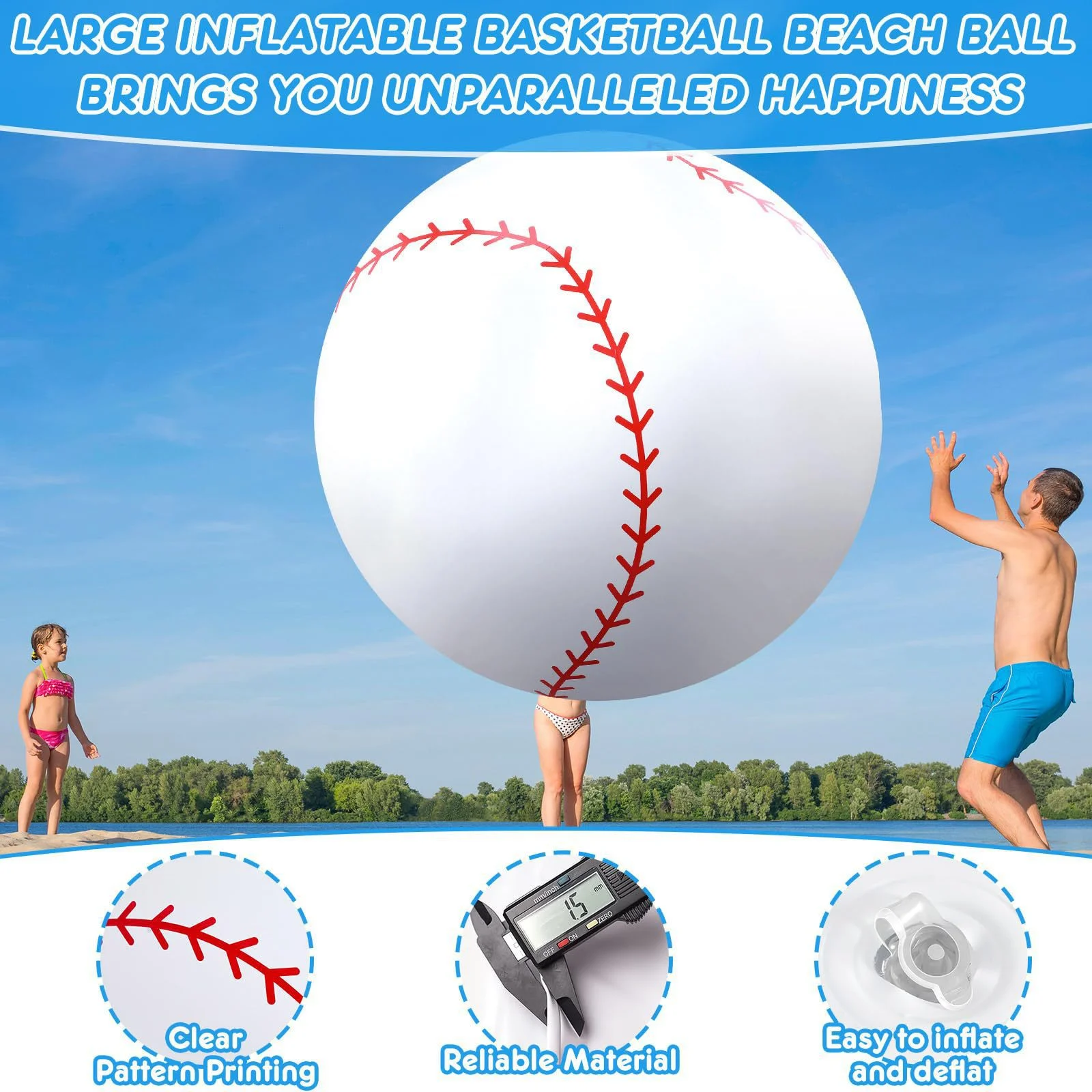 39.37in Explosive Inflatable Beach Big Soccer Ball PVC Inflatable Colourful Bobble Ball Kindergarten Interactive Pat 100cm
