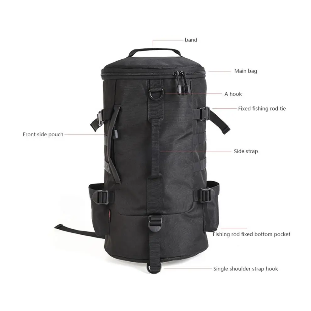 Outdoor Fishing Tackle Backpack 17.4l Large Capacity Multifunctional  Comfortable Ergonomic Design Fishing Bag Fish Accessories