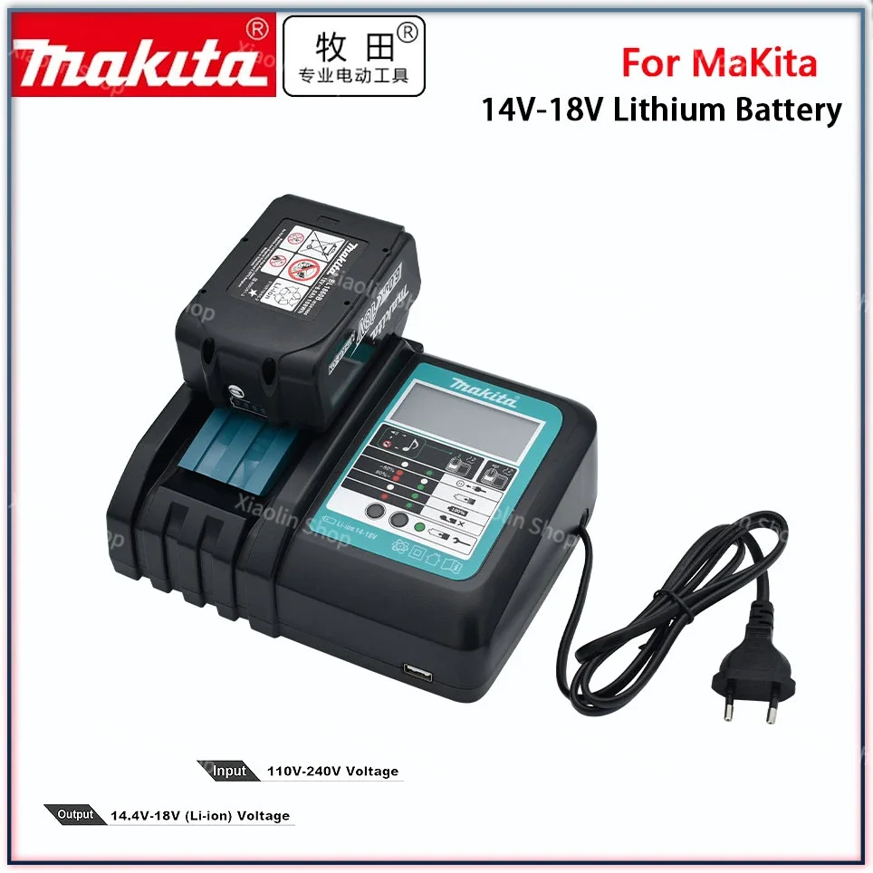 

18VRC Battery Charger Makita 3A 6A 14.4V 18V Bl1830 Bl1430 BL1860 BL1890 Tool Power Charger USB Prot 18VRF Cooling Fan