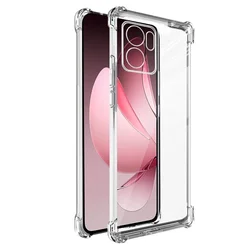 Sleek Gradient Airbag TPU Shockproof Phone Case - Protective Cover Shell for OPPO Reno 15 Pro (Transparent)