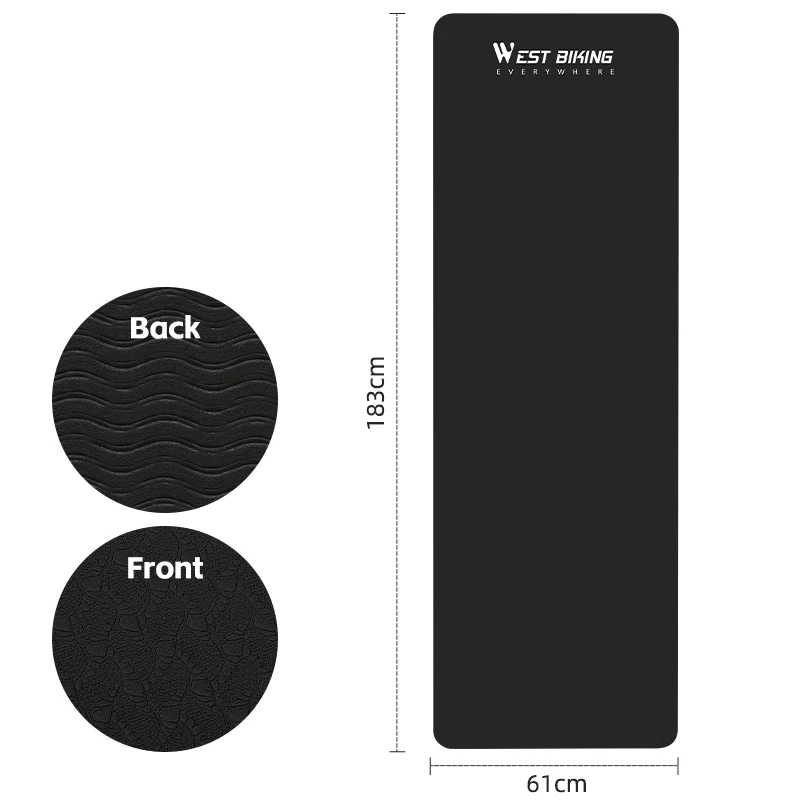 Batı bisikleti spor Yoga Mat kaymaz yumuşak ev Fitness egzersiz matı kalınlaşmak şok bisiklet eğitim Mat bisiklet aksesuarları absorbe