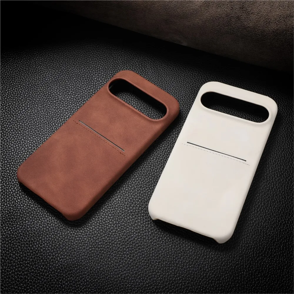 Luxury Sheepskin Leather Wallet Card Holder Phone Case with Shockproof Back Cover and Card Slot