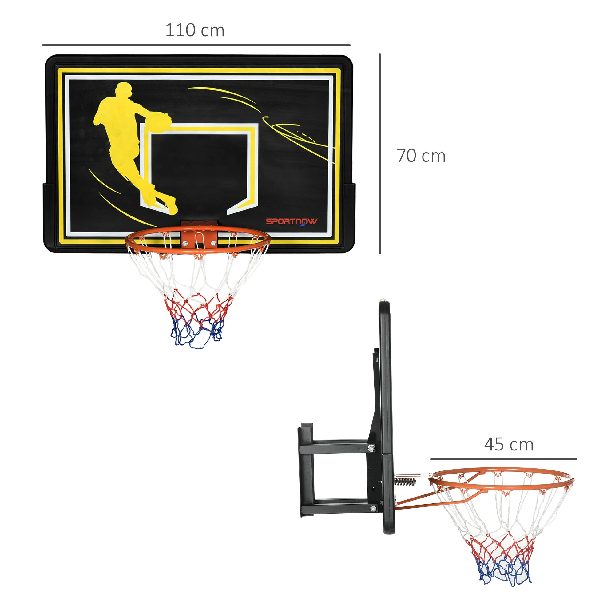 EXIT Galaxy Basketballkorb Zur Wandmontage - Black Edition | EXIT Toys