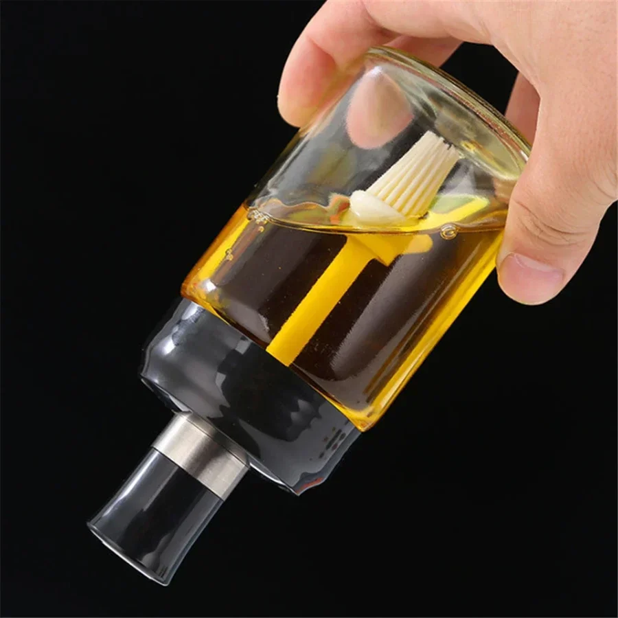 Glass Spice Box Spoon and Lid Integrated Spice Jar Combination Seasoning Jar Kitchen Supplies Home Salt Shaker Oil Bottle Set