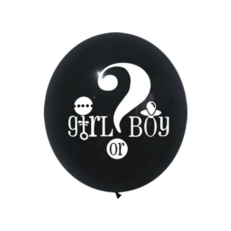 36-inch Black Gender Reveals Balloon Boy or Girl Boys and Girls Set Up Large Balloons