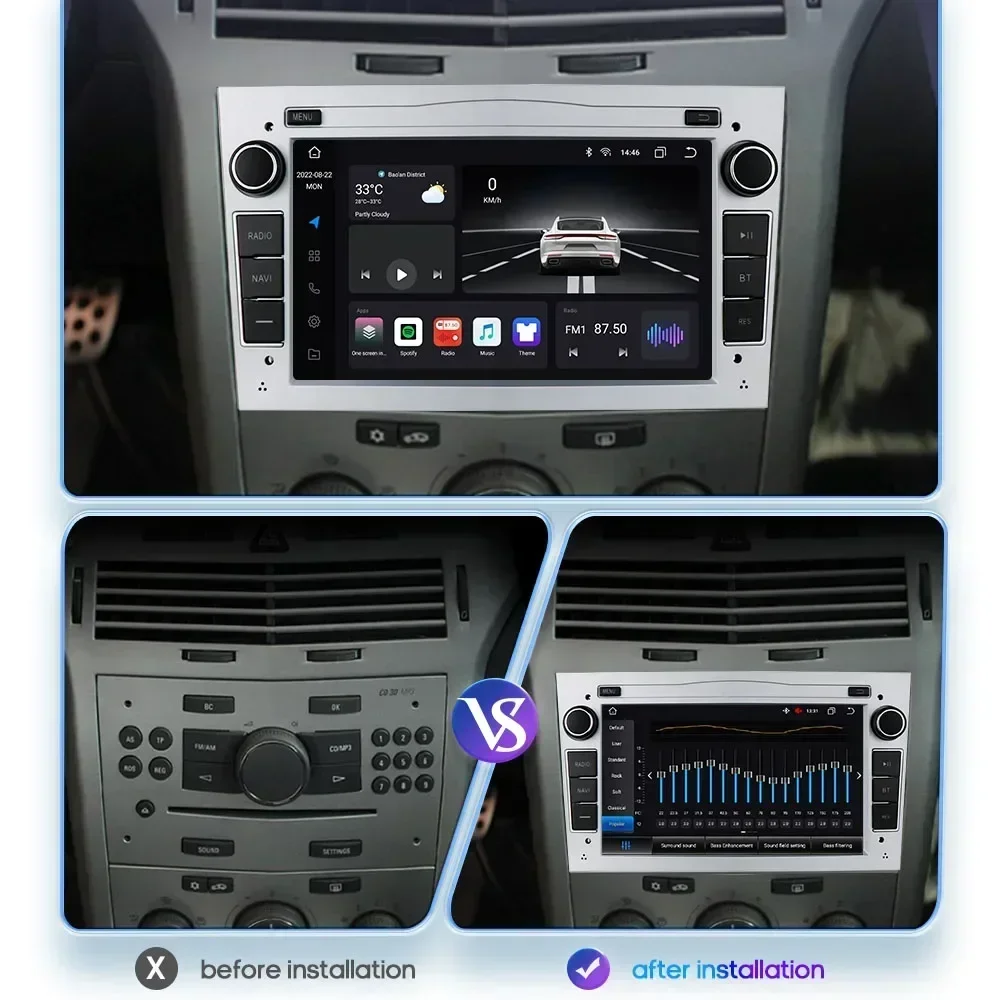 Radio Android 14 Para Opel Zafira B, Corsa D, Astra H, Vivaro Y Más - Pantalla Táctil 7", 4+64GB, GPS, Bluetooth