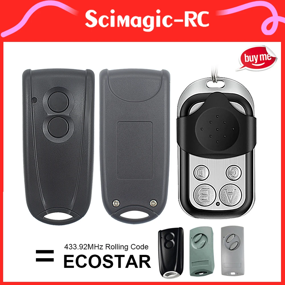 

Remote Control HORMANN ECOSTAR RSC2, RSE2 Compatible Remote Control 433,92Mhz Transmitter Rolling Code 433 MHZ Garage Door Opene