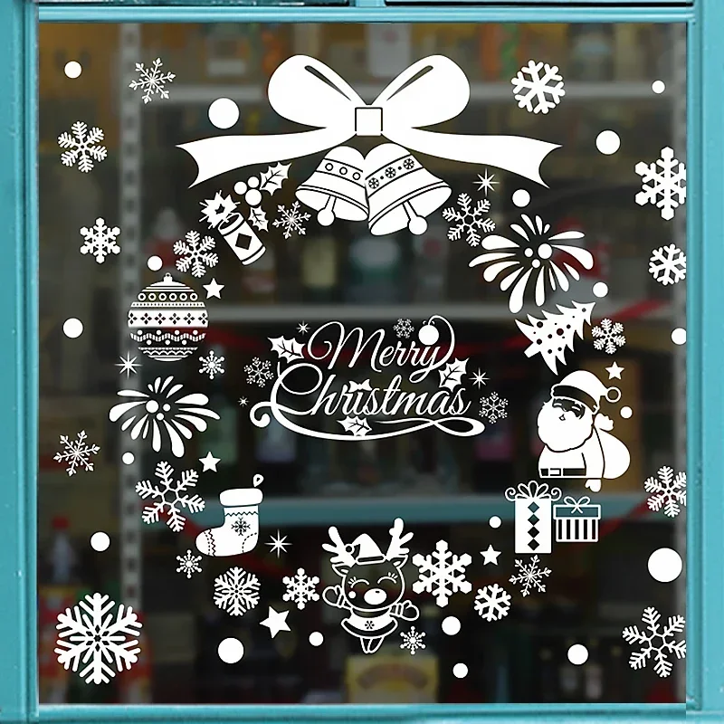 Autocollants Déco Noël Amovibles - Père Noël, Sapin, Bonhomme De Neige Pour Fenêtre Et Mur (lot)