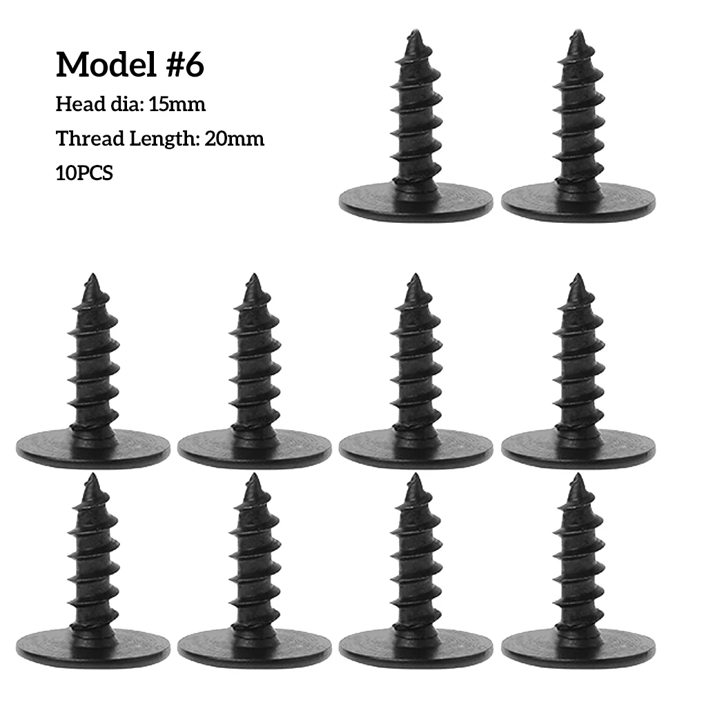 

10Pcs Self Tapping Screws Car Splash Guard Mudguard Screws Replacement for A4 A3 A5 A6 A7 A8 Q5 Replacement for Golf Passat 6