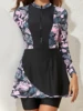 Front Zipper Surfing Swimsuit Dress 2026 Women 2-Piece Long Sleeve Bathing Suit Print Swimwear & Shorts Female Sport Diving XXL