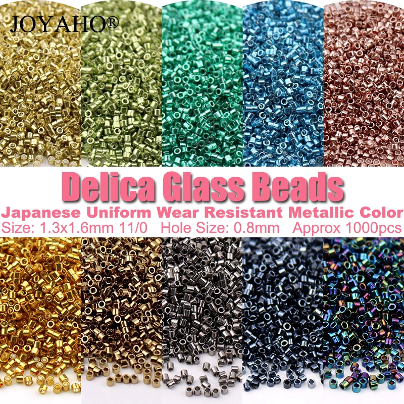 1000pcs 11/0 1.6mm Metallic Miyuki Delica Glass Beads Antique Bronze Uniform Spacer Seedbeads Charm for Bracelet Jewelry Making