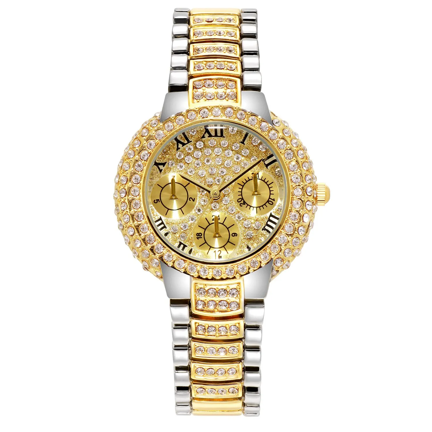 Fashion Women Watch Diamond Starry Sky Roman Scale Temperament Ladies Small Watches Bracelet Watch Steel Chain Clock(Only Watch) women watches