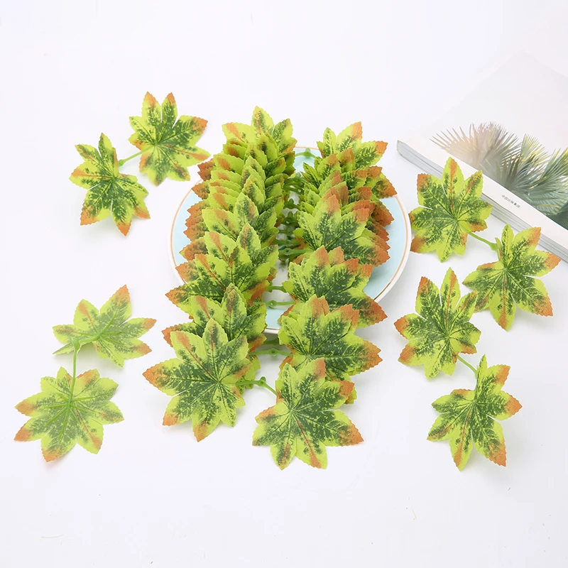 12/24 Stück künstliche Ahornblätter, gefälschte Herbstblätter, künstliche Pflanzen für Hochzeit, Heimdekoration, DIY, Basteln, Kranz, Geschenke, Zubehör – Detail 7