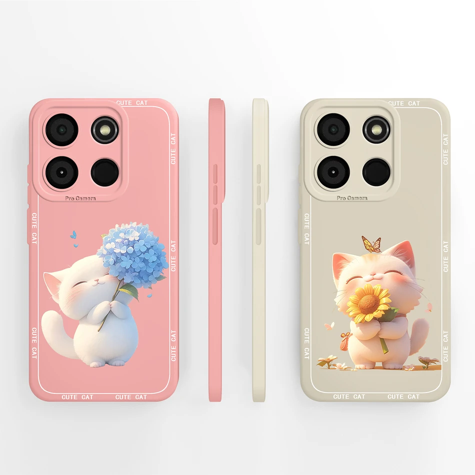 Astronaut Cartoon Fashion Soft Liquid Silicone Shockproof Phone Case Back Cover Shell