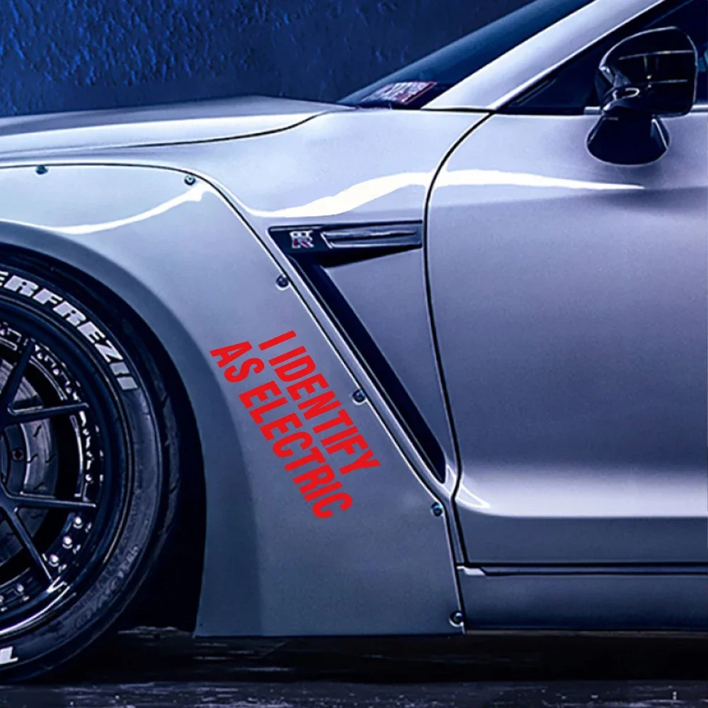 I Identify As Electric Car Sticker 4