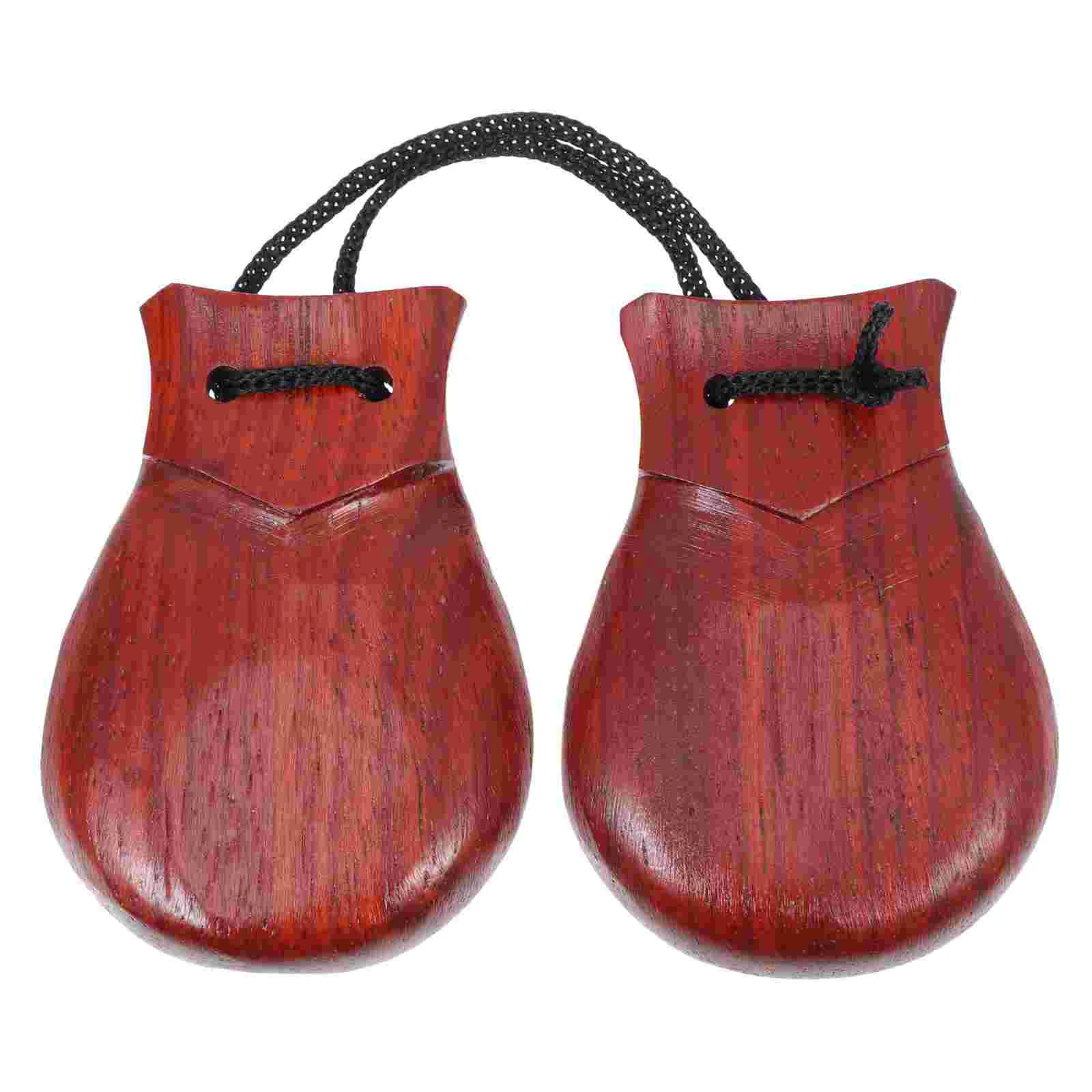 

Baby Handle Castanets Early Development Toy Musical Toys for Toddlers Wooden Musical Percussion Instruments