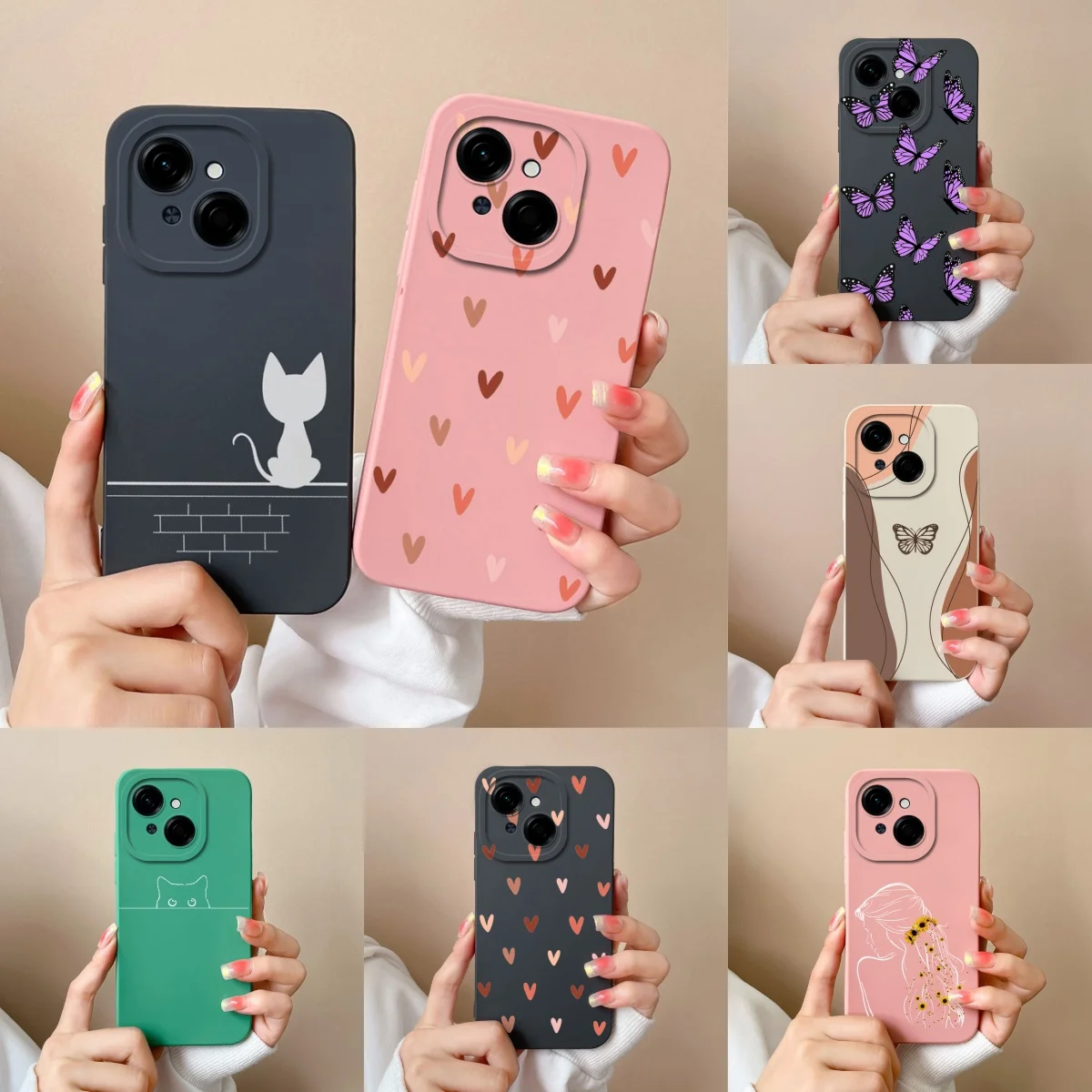 Tecno Fashion Phone Case - Soft Liquid Silicone Anti-Drop Housing