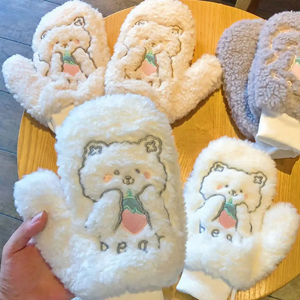 

Winter Gloves 1 Pair Practical Full Finger Super Soft Daily Wear Women Winter Gloves for Camping