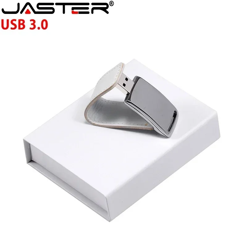 USB Flash Drive Leather USB 3.0 Flash Drive 4GB 8GB 16GB 32GB 64GB 128GB Wedding Photography Pen Drives Box Memory Stick U Disk
