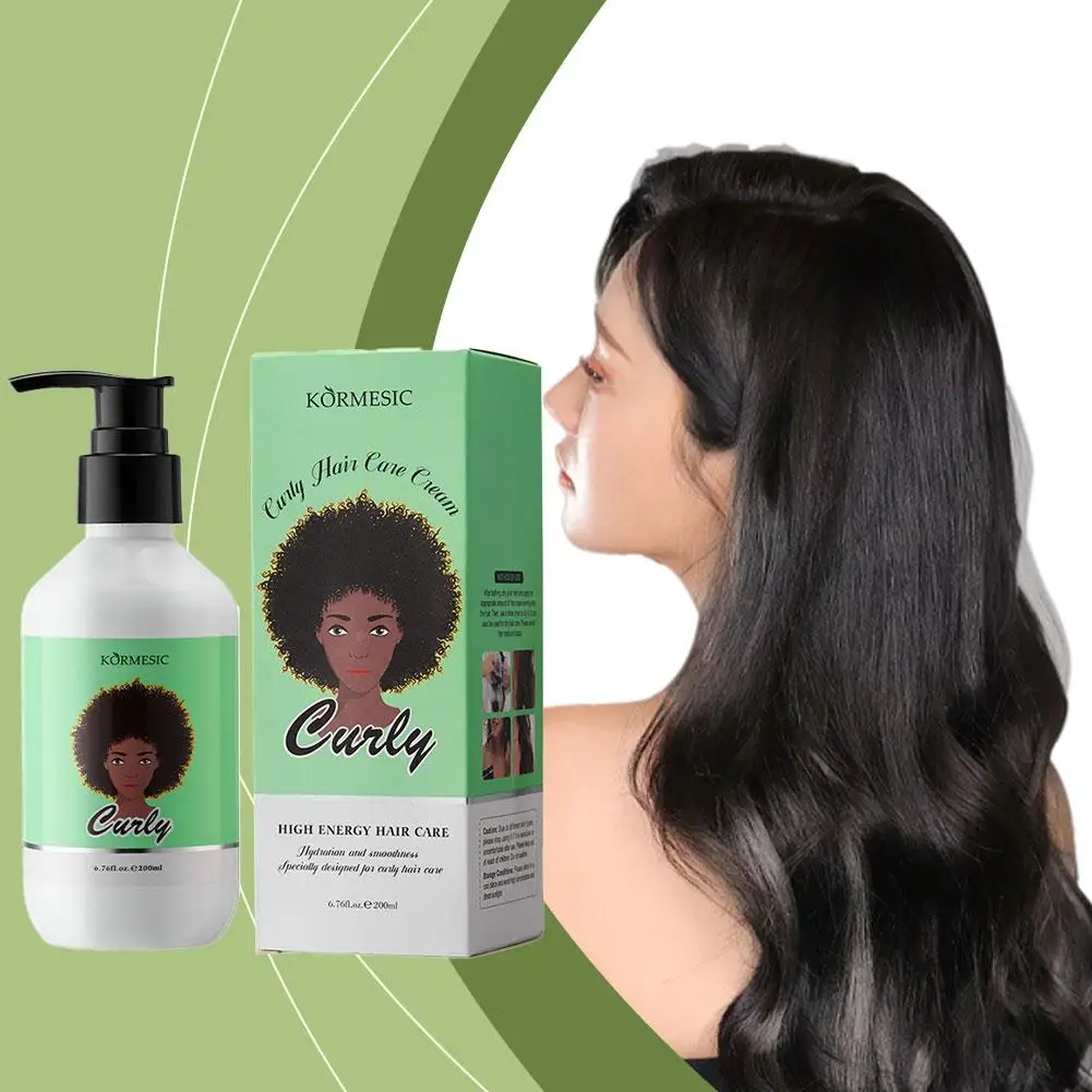 Hair Curling Cream Anti-Frizz Bouncy Resilient Enhancer Styling Lotion Repair Damage Hair Volumizing Moisturizing Care