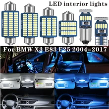 

For BMW X3 E83 F25 2004-2017 Error Free 12v Car LED Bulbs Interior Kit Dome Reading Lamps Trunk Lights Vanity Mirror Accessories