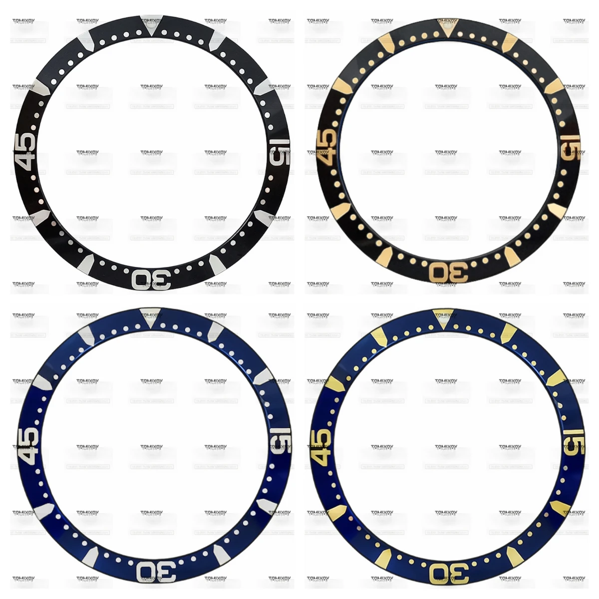 Inserto Con Cornice Smussata Nera In Alluminio Da 39Mm Adatto Per Orologi Meccanici Da Uomo Della Serie Longines Conquest