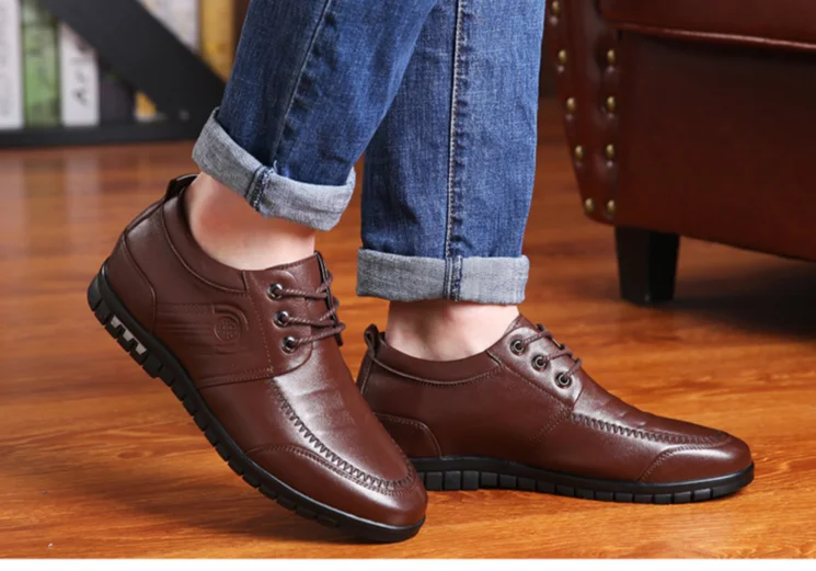 Chaussures de mariage décontractées en daim Derby à bout carré pour hommes_voghion.com
