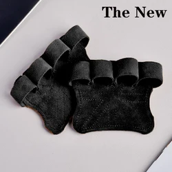 Premium Leather Gymnastics and Weightlifting Training Gloves for Ultimate Palm Protection (Black Gloves)