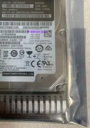 For 7XB7A00024 00YK013 SR550 SR650 300G 10K 12Gb SAS 2 5 server hard drive
