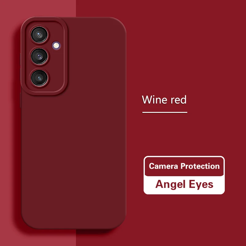 Matte Angel Eyes Fashion Liquid Silicone Phone Case - Soft Back Cover