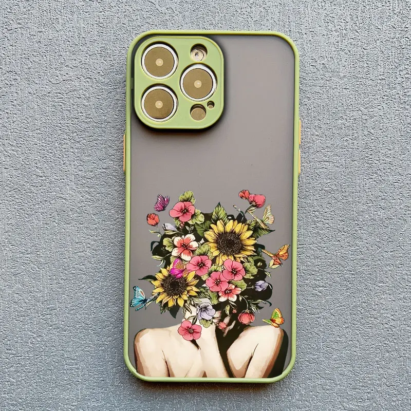 Frauen Mode Gänseblümchen Blumen mädchen Handy hülle für iPhone 15 12 11 Pro Max 13 14 Pro Max Mini 15 14 7 8 plus se2 xr xs x Rücken deckel – Detail 9