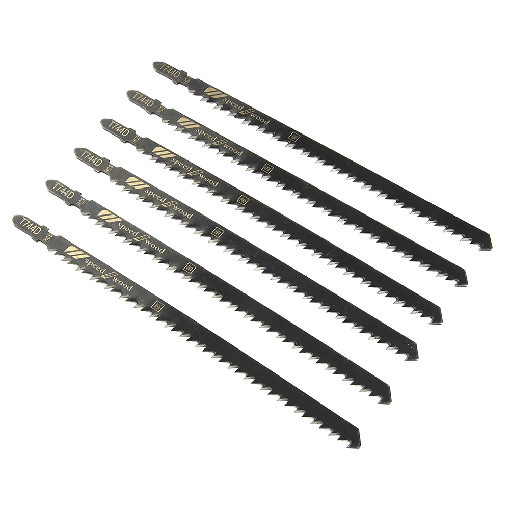 

5 Pcs Jigsaw Blades T744D-180mm High Carbon Steel Jig Saw Blade Woodworking 6 Progressive Teeth Per Inch Power Tool