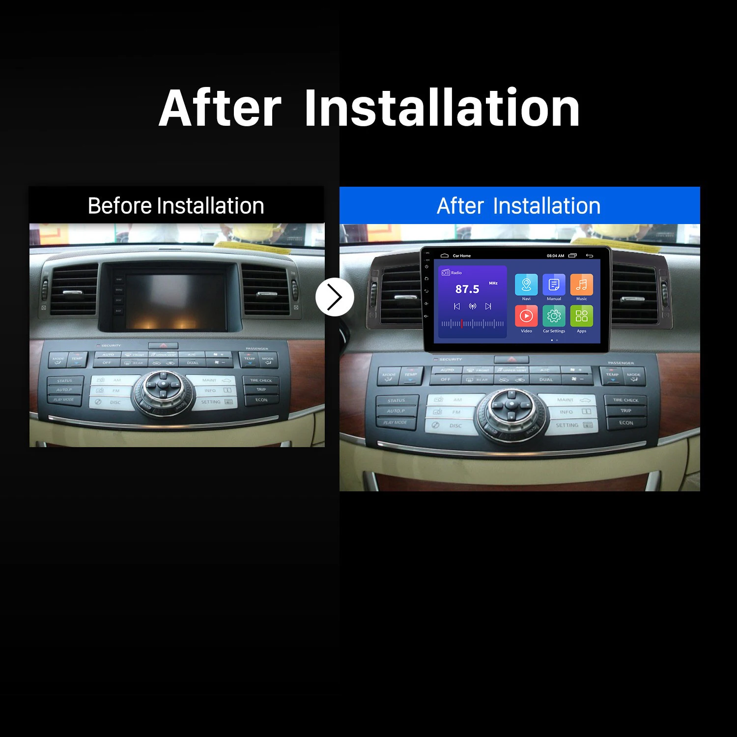 Автомагнитола на Android, мультимедийный видеоплеер для 2007-2009 INFINITI M35 2005-2007 NISSAN FUGA, навигация GPS Carplay, стерео (art.: 3920c440bb030) - 3920c440bb030