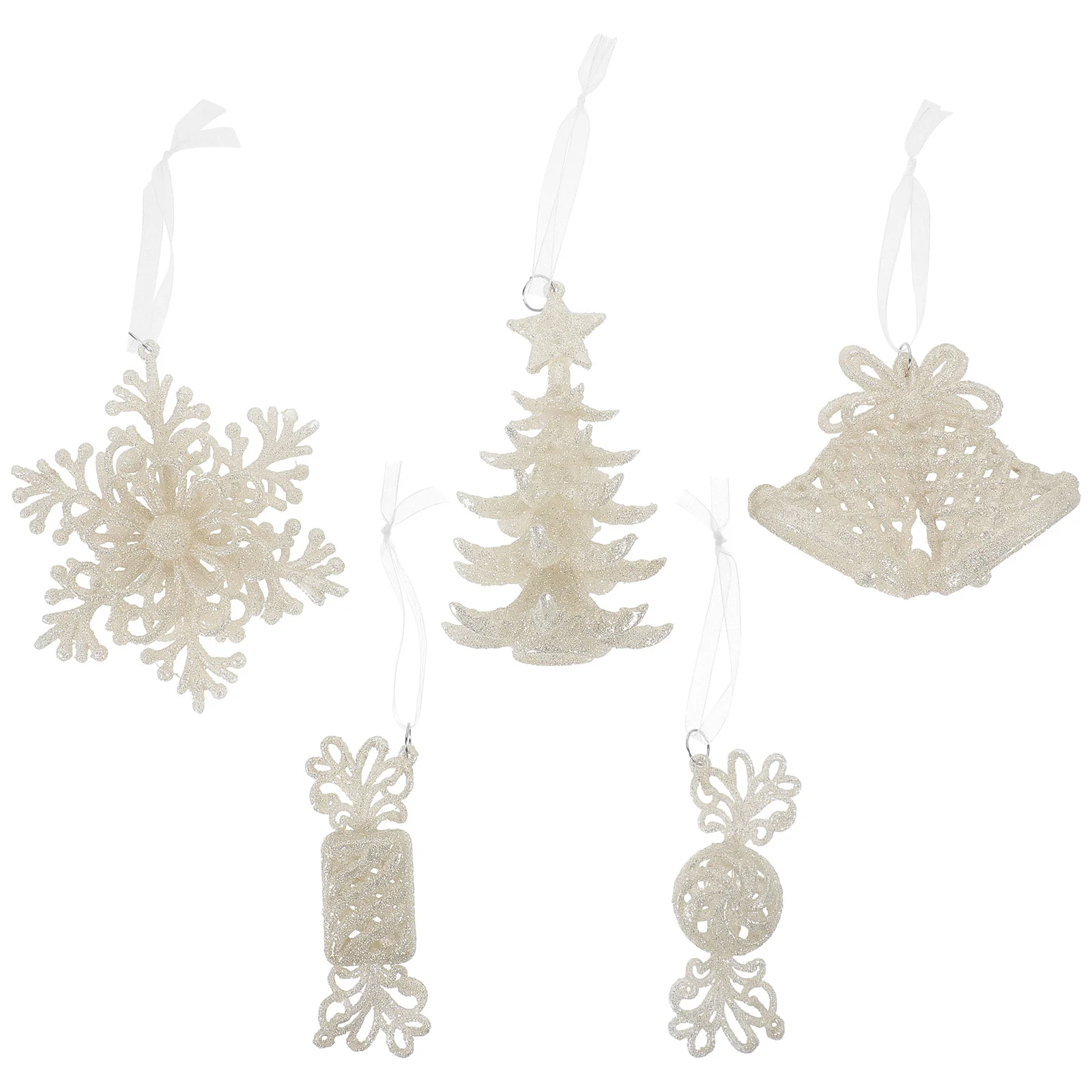 

5 Pcs Christmas Tree Pendant Birthday Decoration for Girl Xmas Decorative Ornament Hanging Small Acrylic Unique Ornaments Party