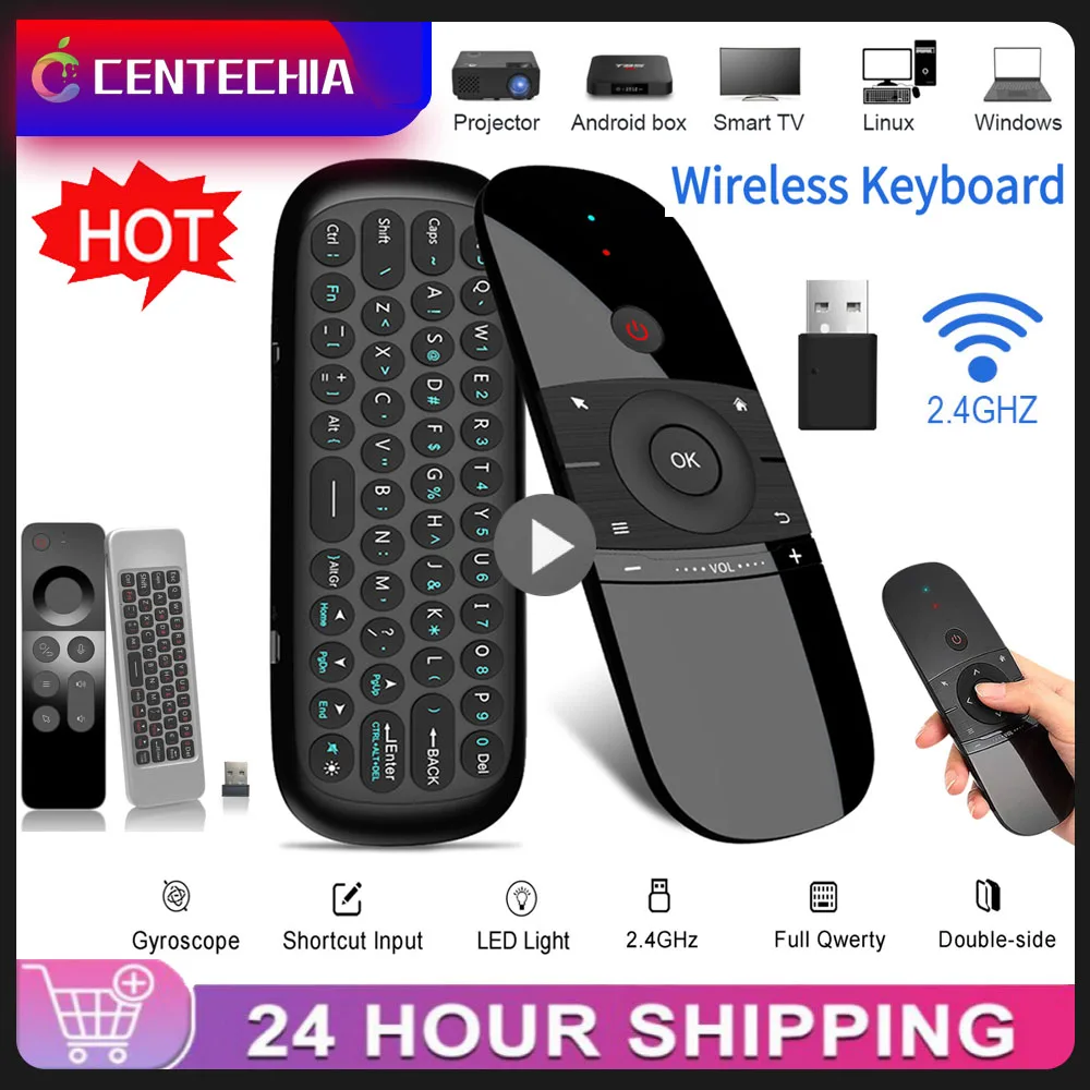Wechip-W1-Air-Mouse-2-4G-Wireless-Keyboard-Remote-Control-IR-Remote ...