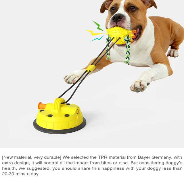 Dog Suction Cup Toy For Fun Pooch Tug Of War - Inspire Uplift