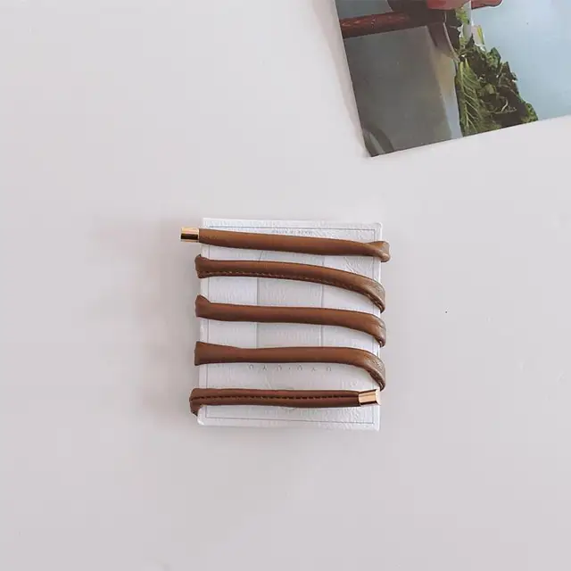 New Women Long Leather Ponytail Hold Hair Tie ободок для волос Headband Hair bands For Girls Hair Accessories gumki do wlosow Style 2