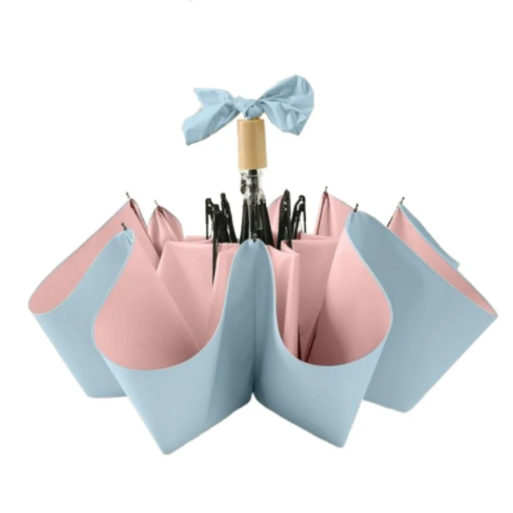 UV-Schutz, Farbkleber, Regenschirm UPF 50+, Allwetter-Regen oder Sonnenschein, faltbarer Regenschirm, winddicht, leicht, Mini-Sonnenschirm