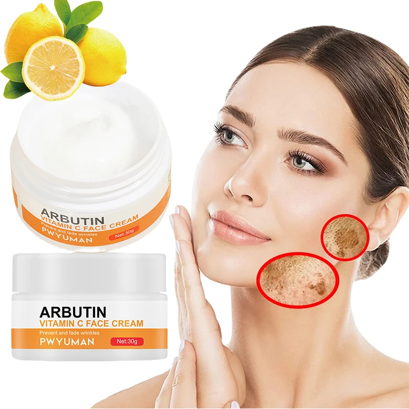 Alpha Arbutin Vitamin C Face Cream Dark Spots Remover Wrinkle Lifting Brighten Facial Moisturizer Korean Skin Care Products 30g